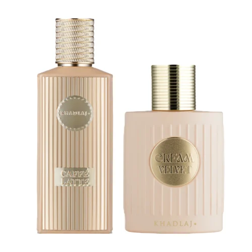 Khadlaj Coffee Vanilla set (Caffe Latte & Cream Velvet) Fragrance Bundle