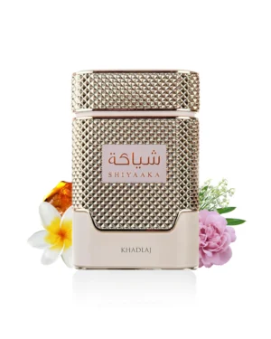 SHIYAAKA_for_women_edp_perfume_bottle_surrounded_by_vanilla_amber_against_white_background SHIYAAKA_for_women_